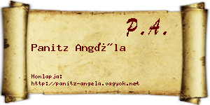 Panitz Angéla névjegykártya